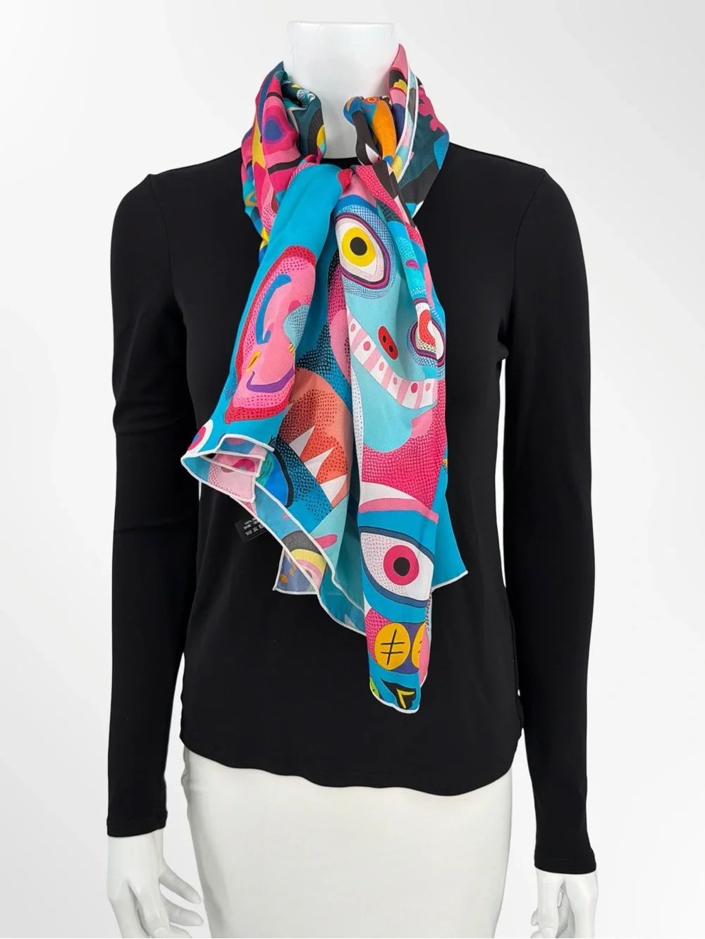 Magnificent 100% silk scarf oversize by PixieOrbit